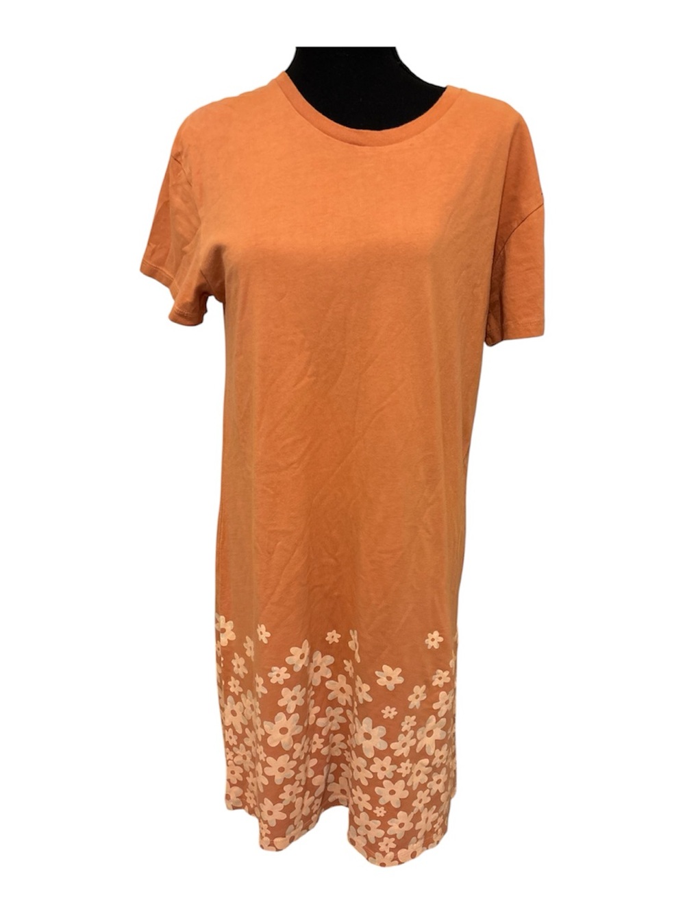 Happy Earth Orange Crewneck Tee dress